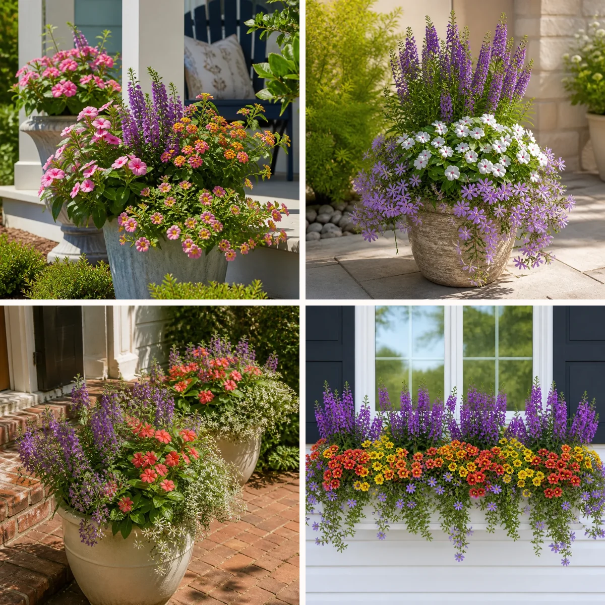 Fleurs annuelles résistantes à la chaleur pour pots de porche, jardinières de fenêtre et massifs ensoleillés